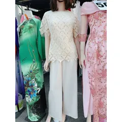 set Áo ren tiểu thư sang chảnh + quần dài Hàng có sẵn giao ngay Giá 390k/ cả set gồm áo và quần dài