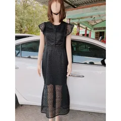 VÁY REN tay tiên  FORM BÚT CHÌ HỌA TIẾT Màu đen Giá 390k Hàng có sẵn giao ngay