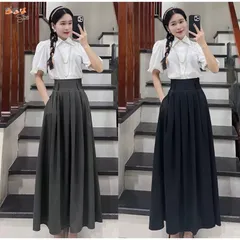 Chân vay dập ly dáng dài màu đen