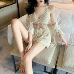 Set ren đi biển màu kem siêu đẹp Áo choàng giá 200k Áo bra giá 150k Quần ren giá 200k Set cả 3 chi tiết giá 399k