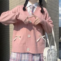 Áo dệt kim cổ Áo len cardigan mềm mại   Hàng có sẵn giao ngay Màu hồng Giá 220k, người ta đang bán 3xx