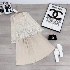 Set áo ren + chân váy siêu đẹp