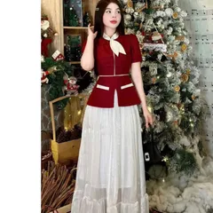 Set áo tiểu thư + chân váy Hàng có sẵn giao ngay màu đen trắng  Dưới 65kg mặc đẹp Giá 320k/ cả set