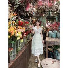 Đầm ren cao cấp Đúp lót 2 lớp Hàng có sẵn giao ngay S Hàng siêu đẹp Giá 420k