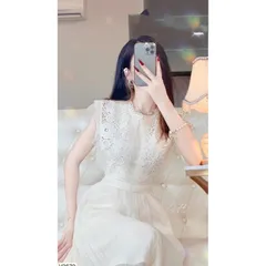 Váy đầm thiết kế ren be xếp ly dáng dài  Hàng cao cấp  Giá 420k  Hàng có sẵn giao ngay L  Màu kem  Hàng của Teng Design