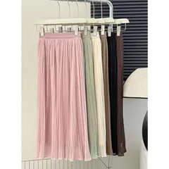 Chân váy dập ly nhí cạp lưng thun dễ mặc Eo có giãn dễ mặc Hàng có sẵn giao ngay Dưới 80kg mặc đẹp Giá 250k