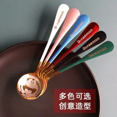 Muỗng Tròn Bằng Thép Không Gỉ Hình Mèo Hoạt Hình Dễ Thương Giá 20k/ cái Hàng có sẵn giao ngay  Màu 3 Hồng  + đen