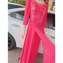 Đầm dạ hội áo dài đã có quần bên trong   đính kết thủ công Hàng đính kết tỉ mỉ sang trọng Giá 650k Hang có sẵn giao ngay