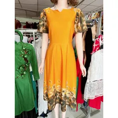 Đầm hoa chân bông Quảng châu cao cấp  Hàng có sẵn giao ngay  Size SML Giá 290k Co giãn dễ mặc  Chất liệu thun cotton