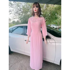 Áo dài đính kết Hàng đính kết siêu đẹp, bling bling, siêu sang Áo dài chifffon 4 tà đính kết Giá 490k/ áo dài