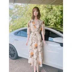 đầm cổ vest dáng dài