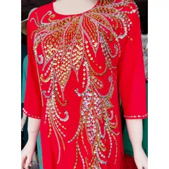 Áo dài đính kết  Size 4XL Hàng có sẵn giao ngay
