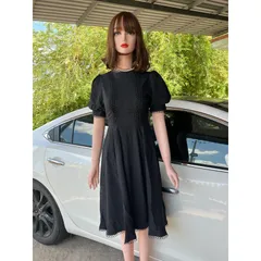 Đầm đen phối ren  Hàng có sẵn giao ngay S Giá 290k Màu đen