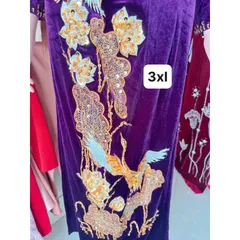 Áo dài thêu đính kết thủ công