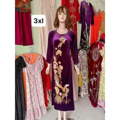 Áo dài thêu đính kết thủ công