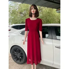 Đầm maxi form dài  (Hình thật shop chụp) Giá 299k Hàng có sẵn giao ngay  Màu đỏ đô