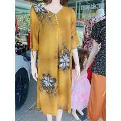 Đầm trung niên 2 lớp Hang đẹp Giá 290k Hàng có sẵn giao ngay