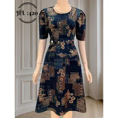 Đầm  họa tiết đẹp! Chất liệu : jean 2za mềm mát  Free size  Giá 330k Hàng coa sẵn giao ngay