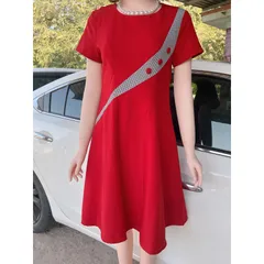 Đầm cách điệu Màu đỏ đô Giá 290k Hàng có sẵn giao ngay