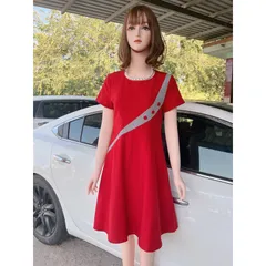 Đầm cách điệu Màu đỏ đô Giá 290k Hàng có sẵn giao ngay