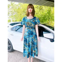 Đầm hoa siêu đẹp Giá 290k Hang có sẵn giao ngay Chất liệu mango cao cấp Dây kéo phía sau