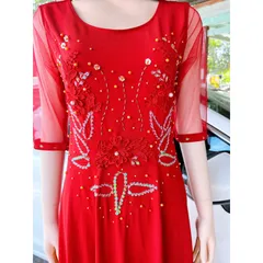 Đầm solen đính kết siêu đẹp Giá 290k Hàng có sẵn giao ngay Siêu co giãn