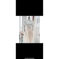 Đầm xòe midi voan lưới cổ tròn tay phồng phối ren họa tiết dây eo Giá 350k Hàng có sẵn giao ngay