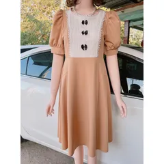 Váy thiết kế tinh tế, thanh lịch phối ren Giá 299k Hàng có sẵn giao ngay Màu nude Có co giãn