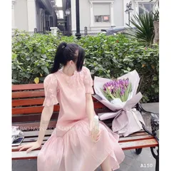 Đầm hoa suông voan tơ siêu đẹp Giá 290k Hang coa sẵn giao ngay màu xanh