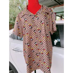 Áo chuột mickey màu nâu Nam nữ đều mặc đẹp Giá 160k Hàng có sẵn giao ngay