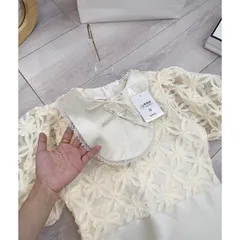 Đầm dự tiệc phối ren xòe Giá 299k Hàng có sẵn giao ngay Hàng cao cấp, có sẵn lót quần Màu kem