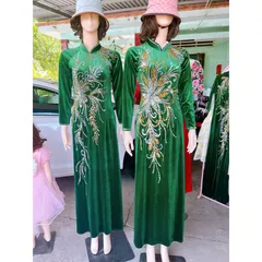 Áo dài nhung đính kết Hàng có sẵn giao ngay Giá 420k/ áo dài Quần 90k/ quần Hàng có sẵn giao ngay