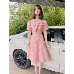 Đầm hồng cao cấp Chất liệu gấm xốp dễ chịu Hàng có sẵn giao ngay Đủ size tới 75kg Giá 290k