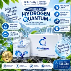 Nước Uống Hydrogen Quantum – Nước Chứa Hydrogen, Ion Kiềm Uống Trực Tiếp Hằng Ngày, Thùng 10 Túi