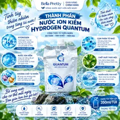 Nước Uống Hydrogen Quantum – Nước Chứa Hydrogen, Ion Kiềm Uống Trực Tiếp Hằng Ngày, Thùng 10 Túi