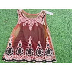ÁO REN KẾT HỢP áo lót thun bên trong Giá 220k Hàng có sẵn giao ngay Màu đỏ