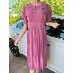 Đầm dập ly màu hồng Giá 290k Hàng có sẵn giao ngay