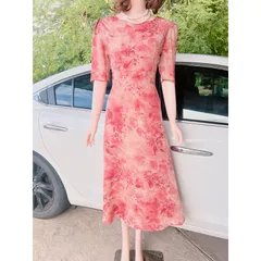 Đầm hoạ tiết loang siêu sang Giá 290k Size to dưới 70kg Hàng có sẵn giao ngay Dây kéo phía sau