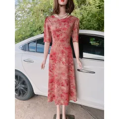 Đầm hoạ tiết loang siêu sang Giá 290k Size to dưới 70kg Hàng có sẵn giao ngay Dây kéo phía sau