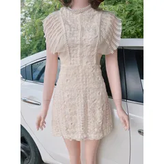 Đầm ren màu kem Hàng có sẵn giao ngay M Chất liệu ren cao cấp Giá 390k