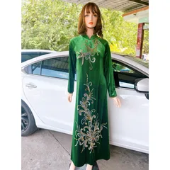 Áo dài nhung đính kết Hàng có sẵn giao ngay 2XL Giá 420k/ áo dài Quần 90k/ cái