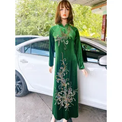 Áo dài nhung đính kết Hàng có sẵn giao ngay 2XL Giá 420k/ áo dài Quần 90k/ cái