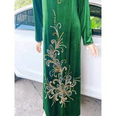 Áo dài nhung đính kết Hàng có sẵn giao ngay 2XL Giá 420k/ áo dài Quần 90k/ cái
