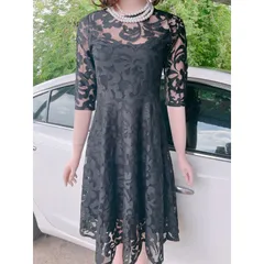 Đầm Ren Thanh Lịch Chất Lượng Cao cấp Chất liệu ren cao cấp Giá 299k Màu đen