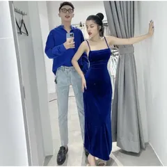 Đầm nhung thiết kế đi tiệc đi chơi sang trọng Giá 290k Hàng nhung cao cấp