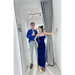 Đầm nhung thiết kế đi tiệc đi chơi sang trọng Giá 290k Hàng nhung cao cấp