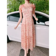 Đầm hoa đi biển, dạo phố xòe nhẹ tơ 2 lớp  Giá 290k Hàng có sẵn giao ngay