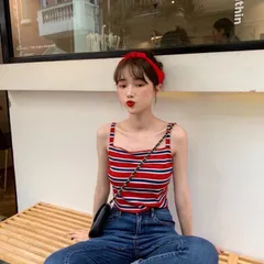 Áo 2 dây co giãn dễ chịu ☘️ Chất liệu: Len tăm ☘️ Kiểu dáng: Croptop Giá 150k