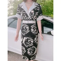 Đầm cổ vest siêu đẹp Giá 320k Hàng có sẵn giao ngay L