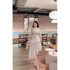 Set gồm áo + chân váy gấm Giá 290k/ set Hàng có sẵn giao ngay